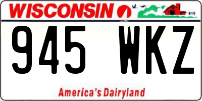 WI license plate 945WKZ