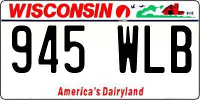 WI license plate 945WLB