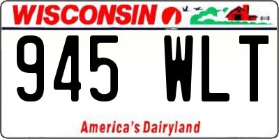 WI license plate 945WLT
