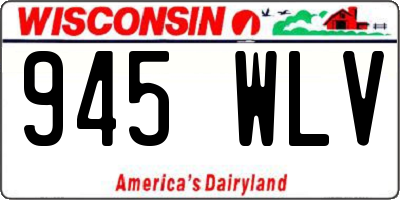 WI license plate 945WLV