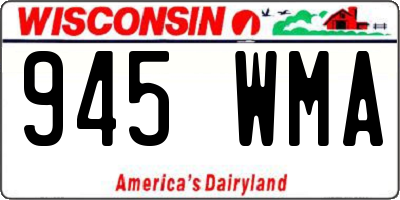 WI license plate 945WMA