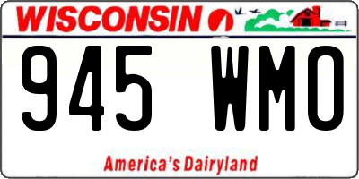 WI license plate 945WMO