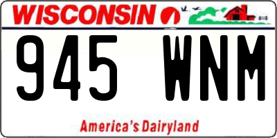 WI license plate 945WNM