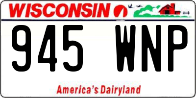 WI license plate 945WNP
