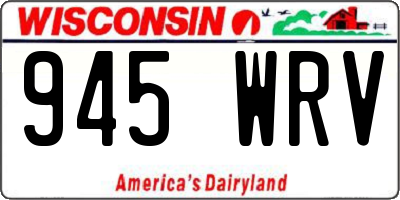 WI license plate 945WRV