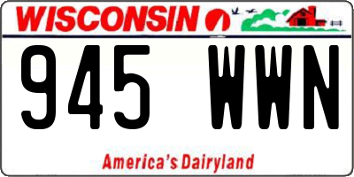 WI license plate 945WWN