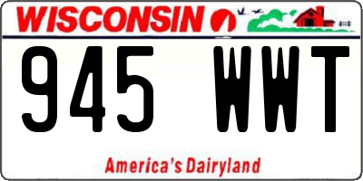 WI license plate 945WWT
