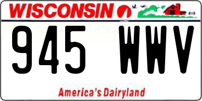 WI license plate 945WWV