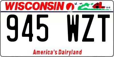 WI license plate 945WZT