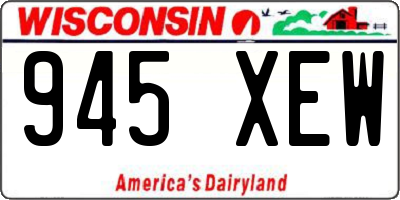 WI license plate 945XEW