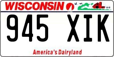 WI license plate 945XIK