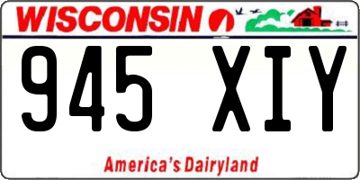 WI license plate 945XIY