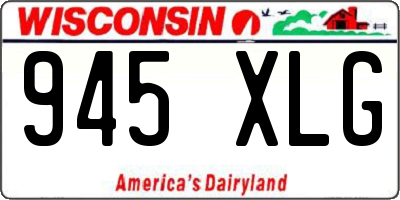WI license plate 945XLG