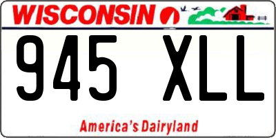 WI license plate 945XLL