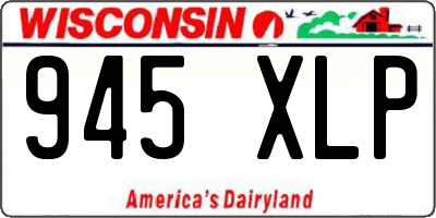 WI license plate 945XLP