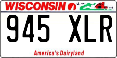 WI license plate 945XLR