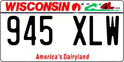 WI license plate 945XLW