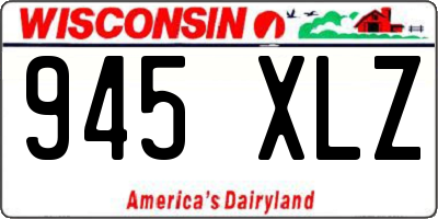 WI license plate 945XLZ