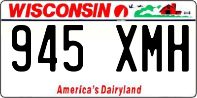 WI license plate 945XMH