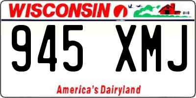 WI license plate 945XMJ