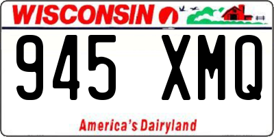 WI license plate 945XMQ