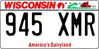 WI license plate 945XMR