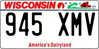 WI license plate 945XMV