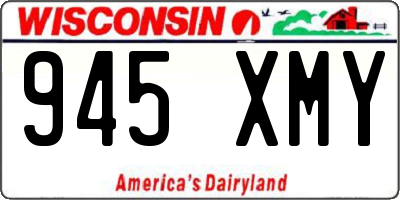 WI license plate 945XMY