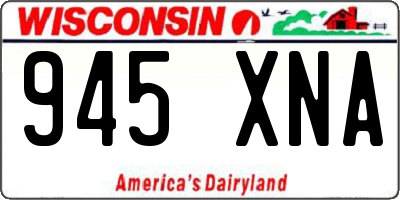 WI license plate 945XNA