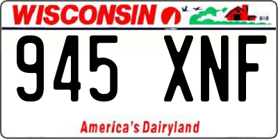 WI license plate 945XNF