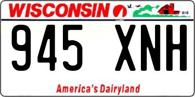 WI license plate 945XNH