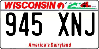 WI license plate 945XNJ