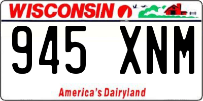 WI license plate 945XNM