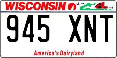 WI license plate 945XNT