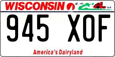 WI license plate 945XOF