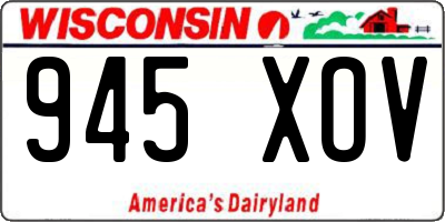 WI license plate 945XOV