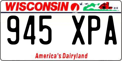 WI license plate 945XPA