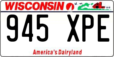 WI license plate 945XPE