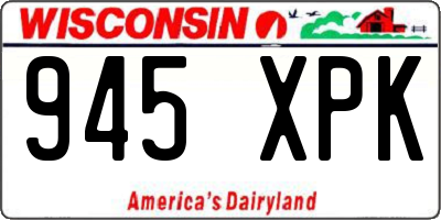 WI license plate 945XPK