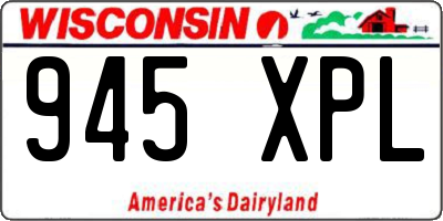 WI license plate 945XPL
