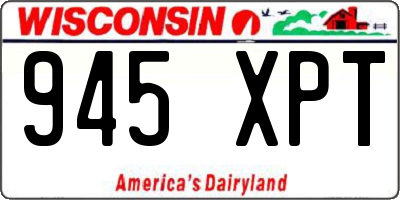 WI license plate 945XPT