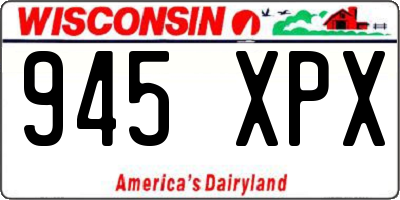 WI license plate 945XPX
