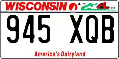 WI license plate 945XQB
