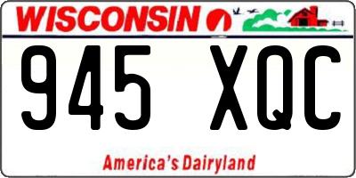 WI license plate 945XQC