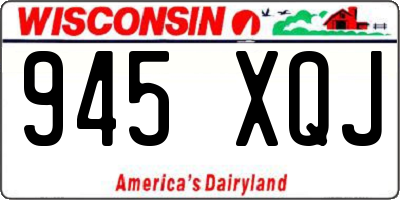 WI license plate 945XQJ