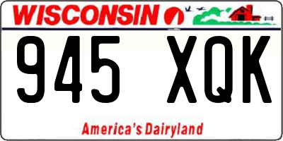 WI license plate 945XQK