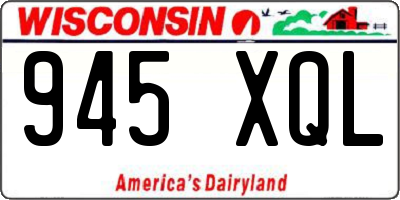 WI license plate 945XQL