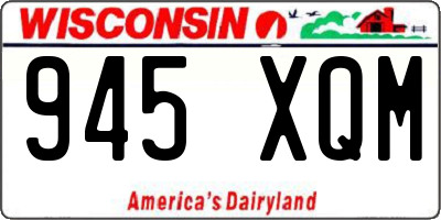 WI license plate 945XQM