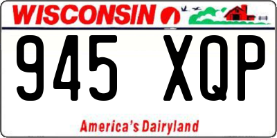 WI license plate 945XQP