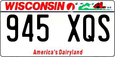 WI license plate 945XQS